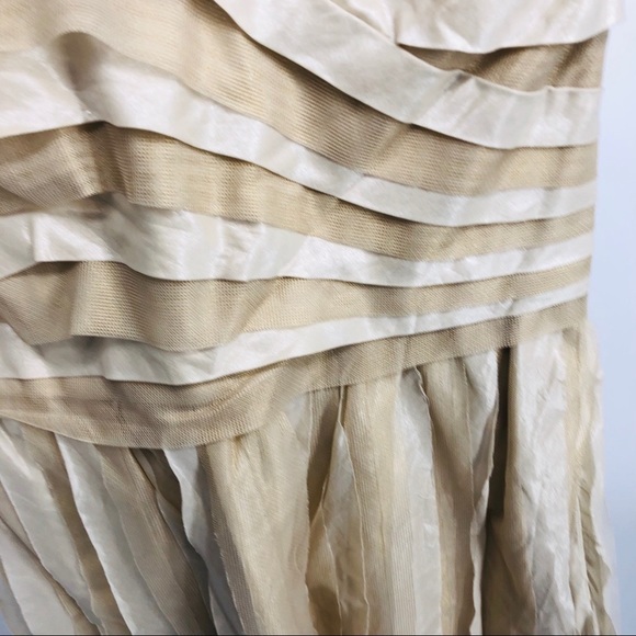 DVF vintage Diane Von Furstenberg year 2000 gold strapless dress 8 mini - Picture 5 of 7